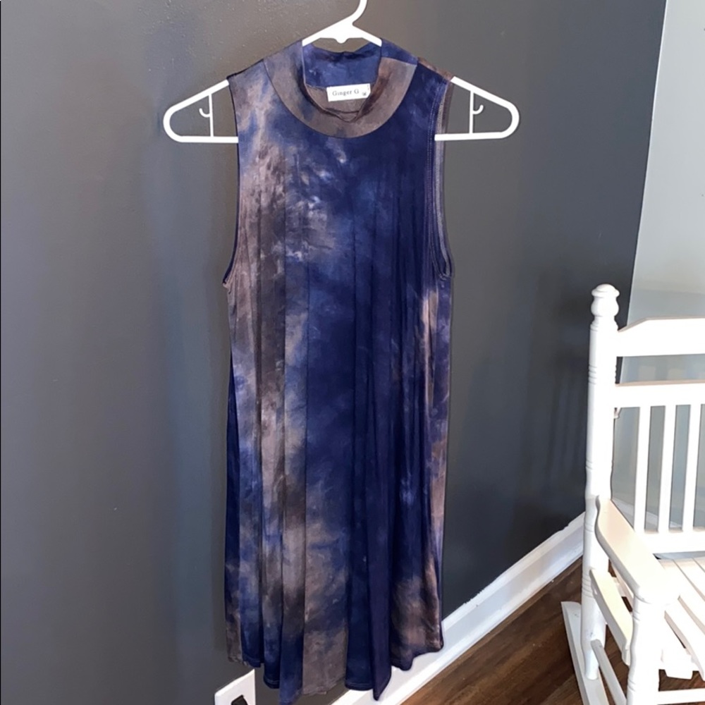 Tie dye blue dress